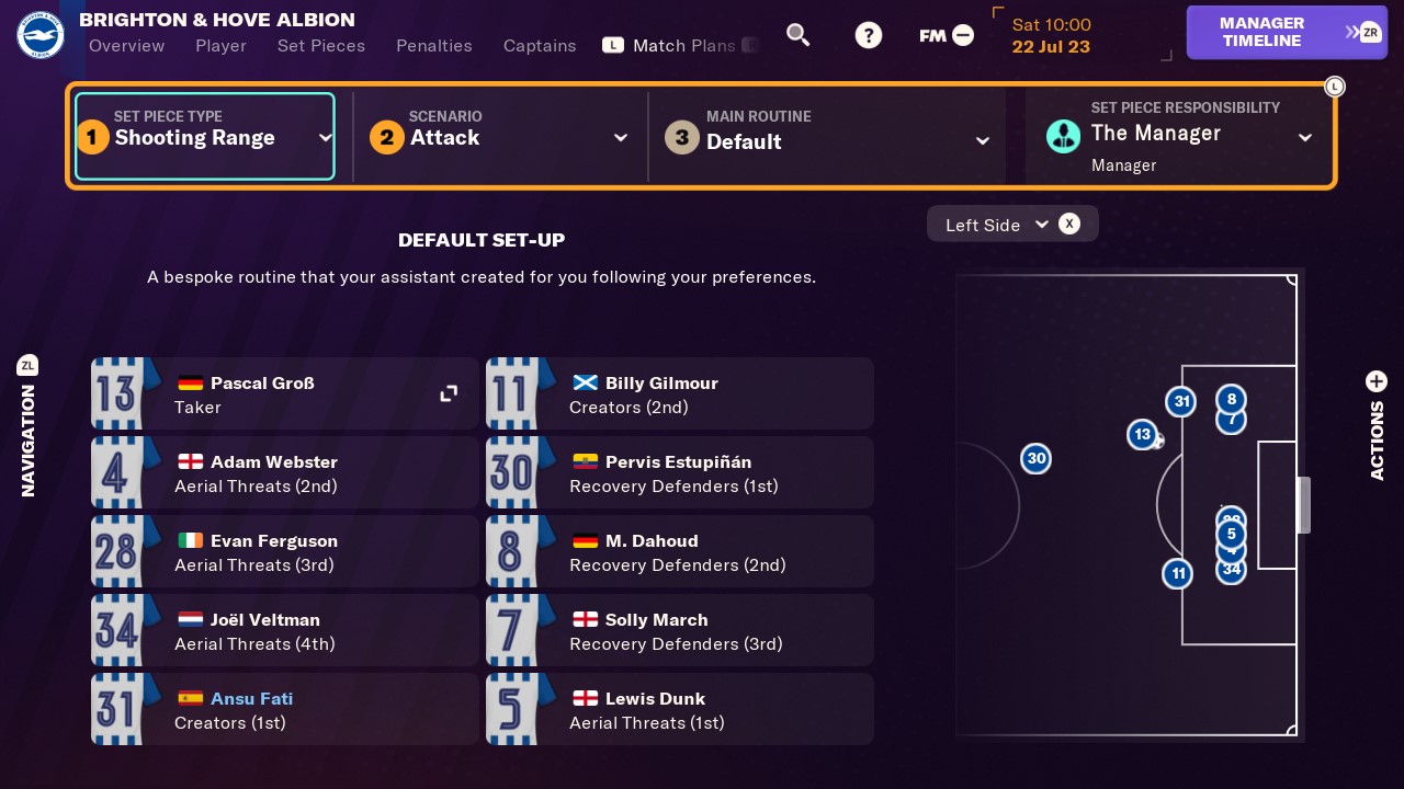 Football Manager 2024 Touch Nintendo Switch gameplay screenshot 2 of 3