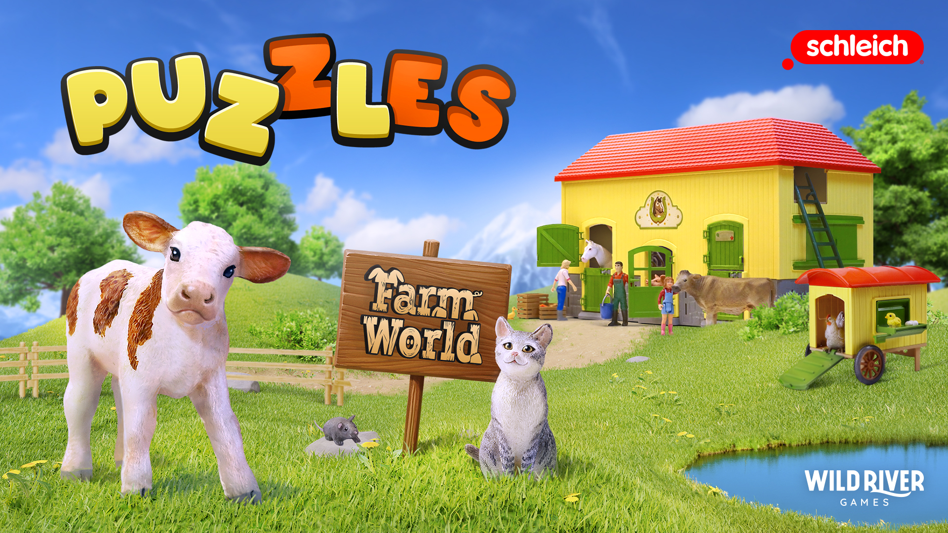 schleich puzzles farm world vertical card thumbnail
