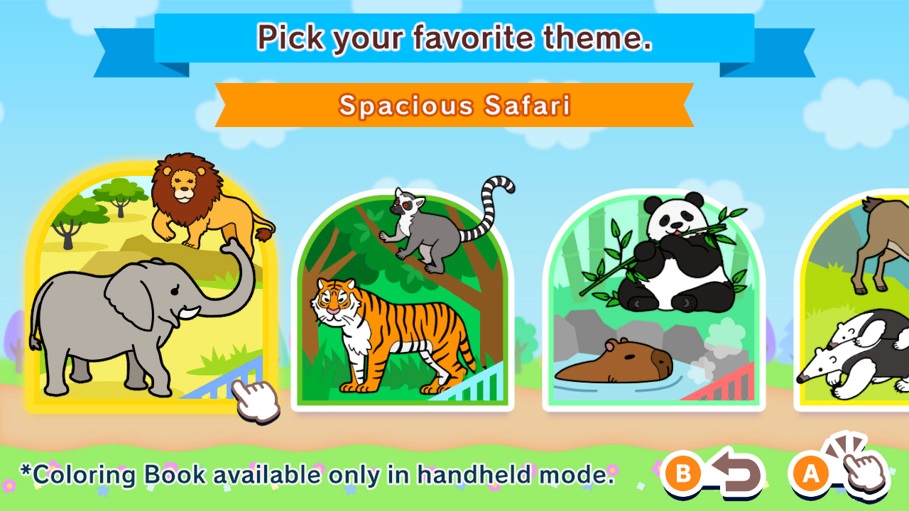 Coloring book series Zoo Nintendo Switch gameplay screenshot 2 of 5