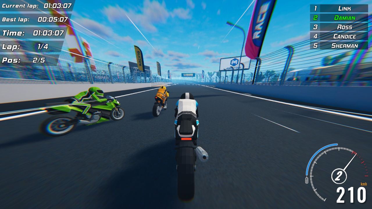 Toon Roads: Superbike Nintendo Switch gameplay screenshot 2 of 7