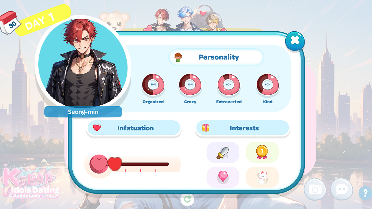 K-pop Idols Dating: Anime Love for B.SeveT screenshot screenshot 3