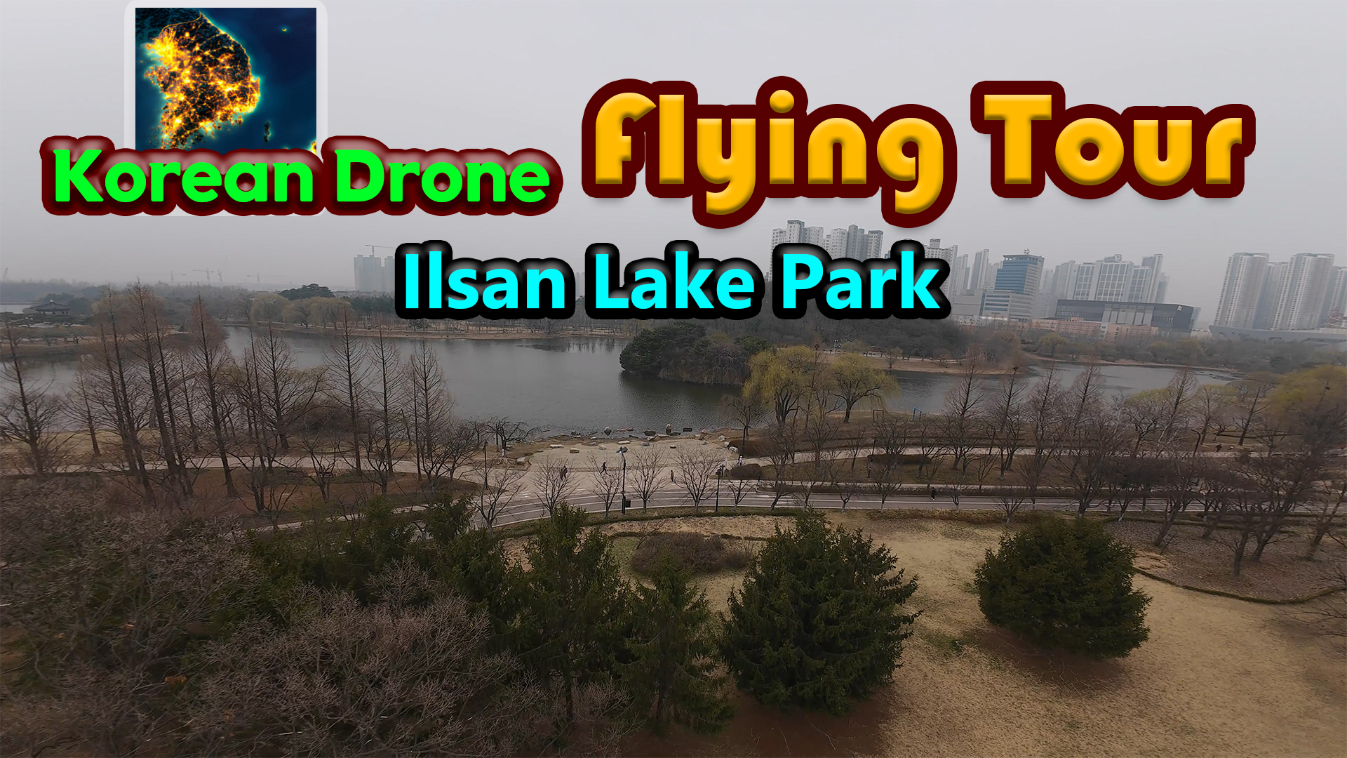 Korean Drone Flying Tour Ilsan Lake Park screenshot thumbnail video