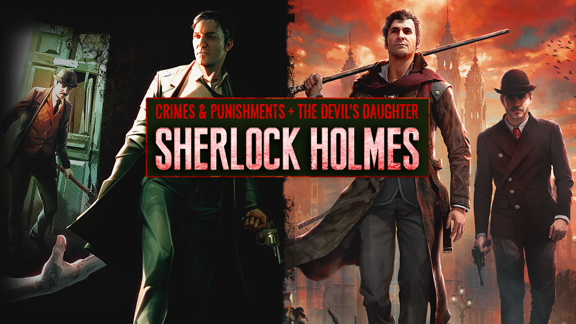sherlock holmes: crimes and punishments + sherlock holmes: the devil's daughter bundle vertical card thumbnail