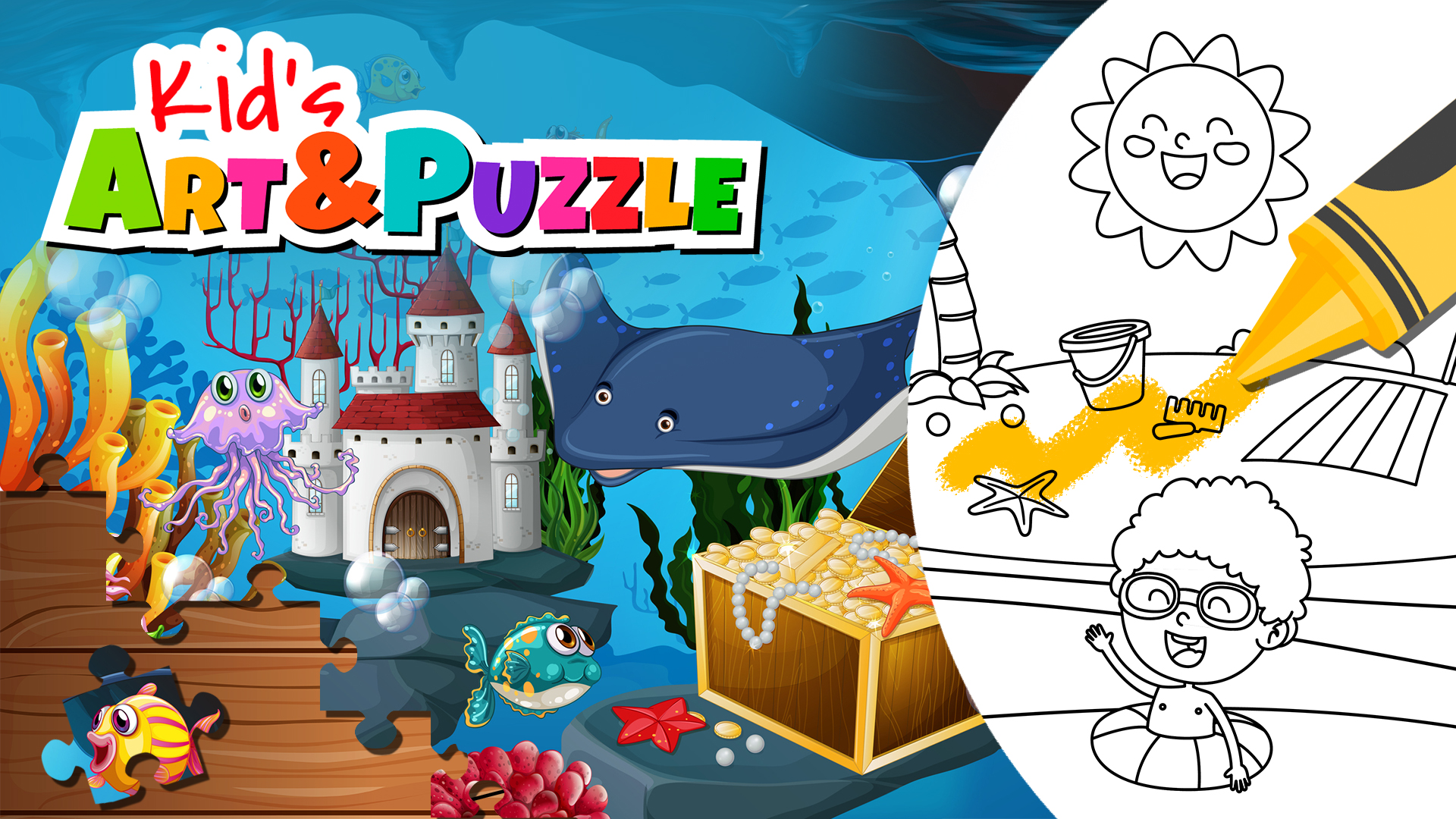 Kid's Art & Puzzle screenshot thumbnail video