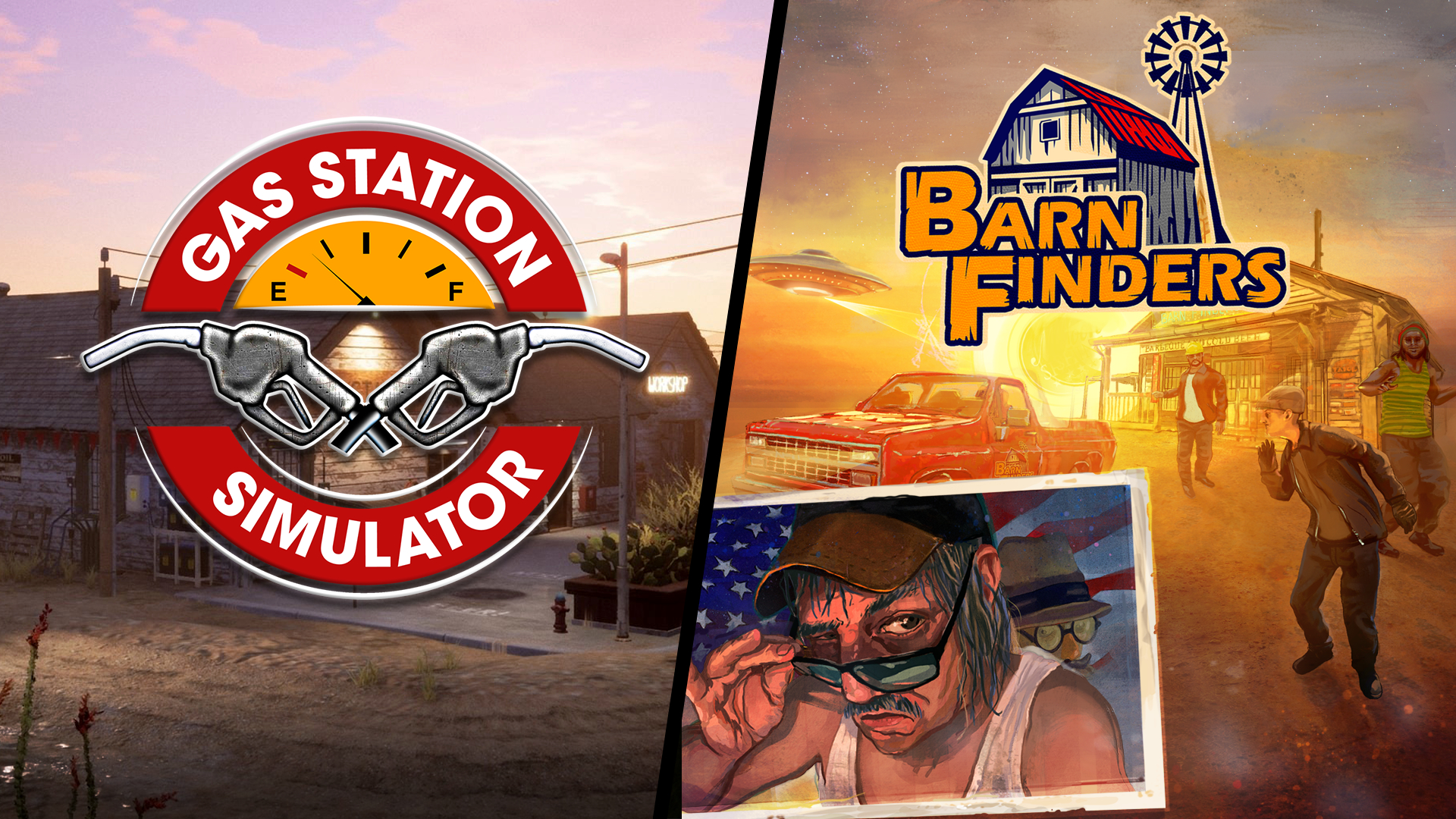 simulator bundle: gas station simulator and barn finders vertical card thumbnail