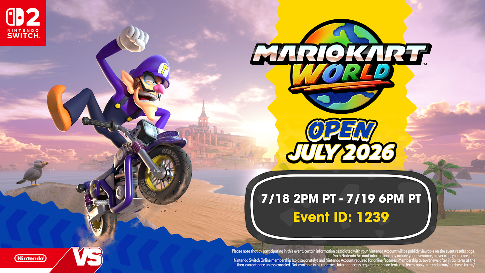 Mario Kart World schedules a 32-race July Open event