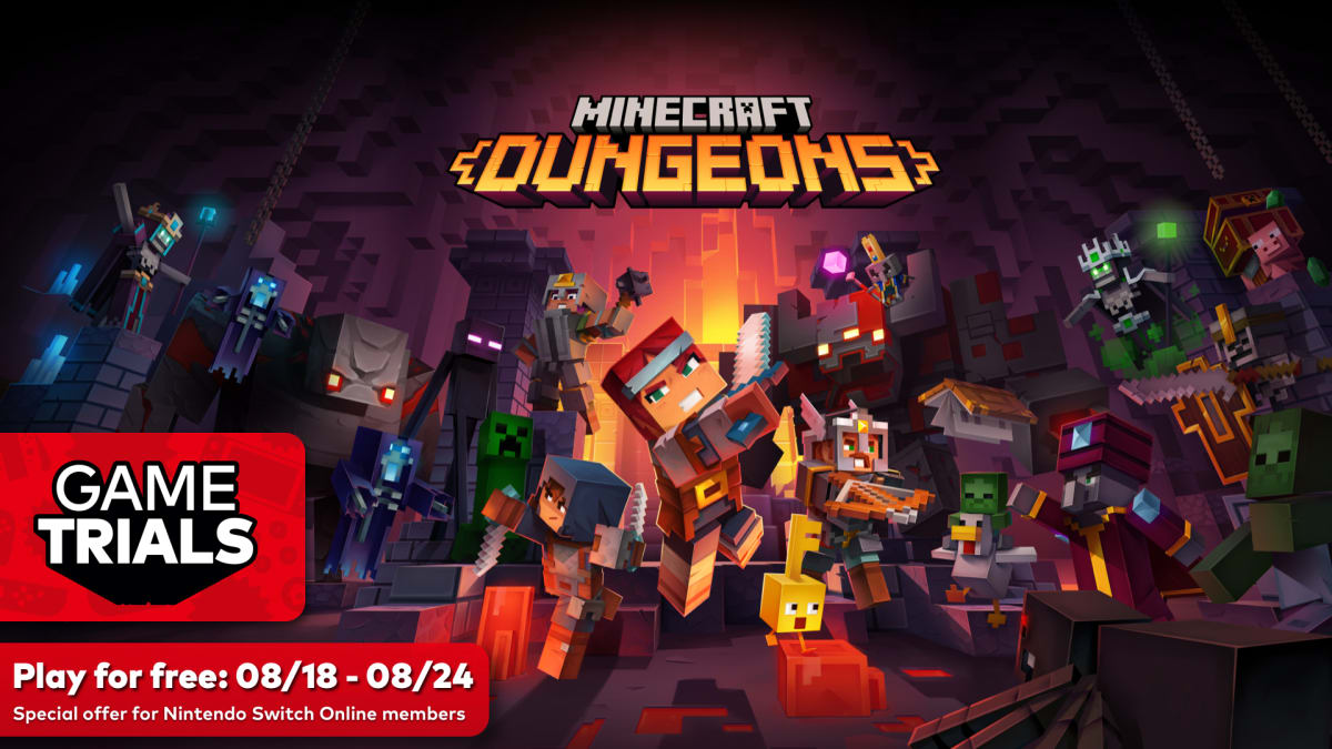 Minecraft Dungeons sera le prochain jeu à l'essai sur Nintendo Switch