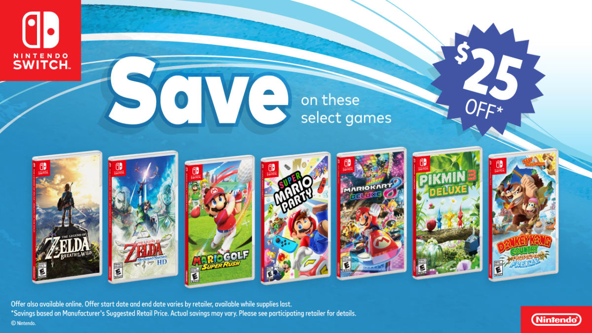 Save up to 75% on Nintendo Switch games in the Digital Deals sale