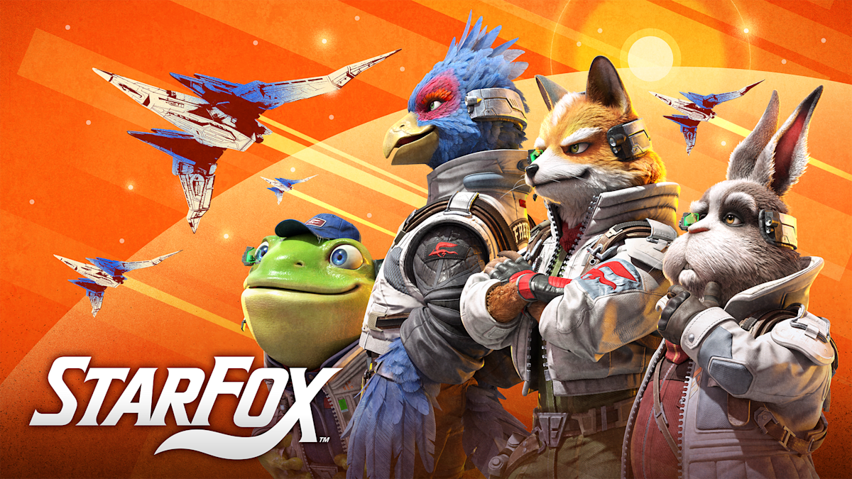 Fox McCloud and the Star Fox team flying Arwings in the Nintendo Switch 2 game Star Fox.