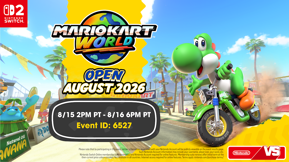 The summer fun continues in the Mario Kart World Open August 2026