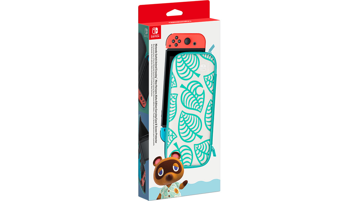 Nintendo Switch Animal Crossing New Horizons Aloha Edition Carrying Case Screen Protector