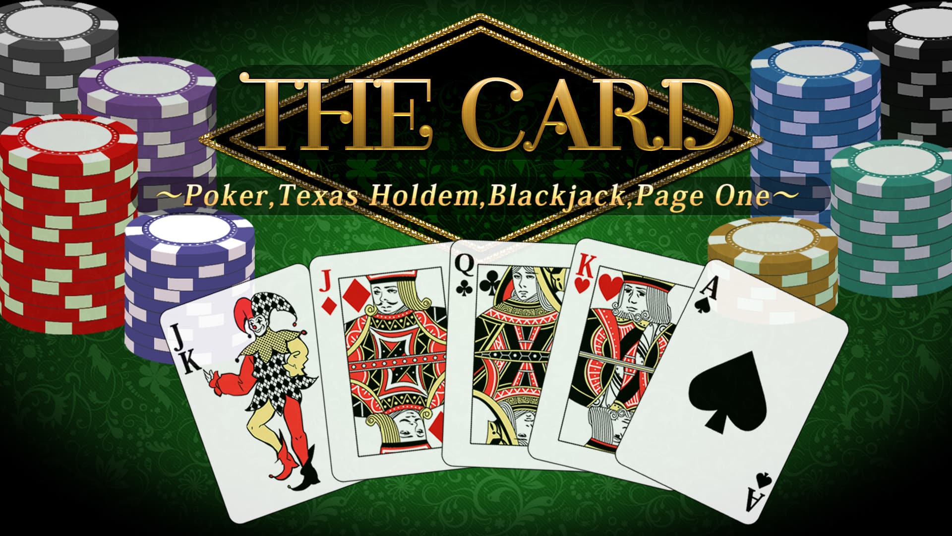 THE Card: Poker, Texas hold 'em, Blackjack and Page One for