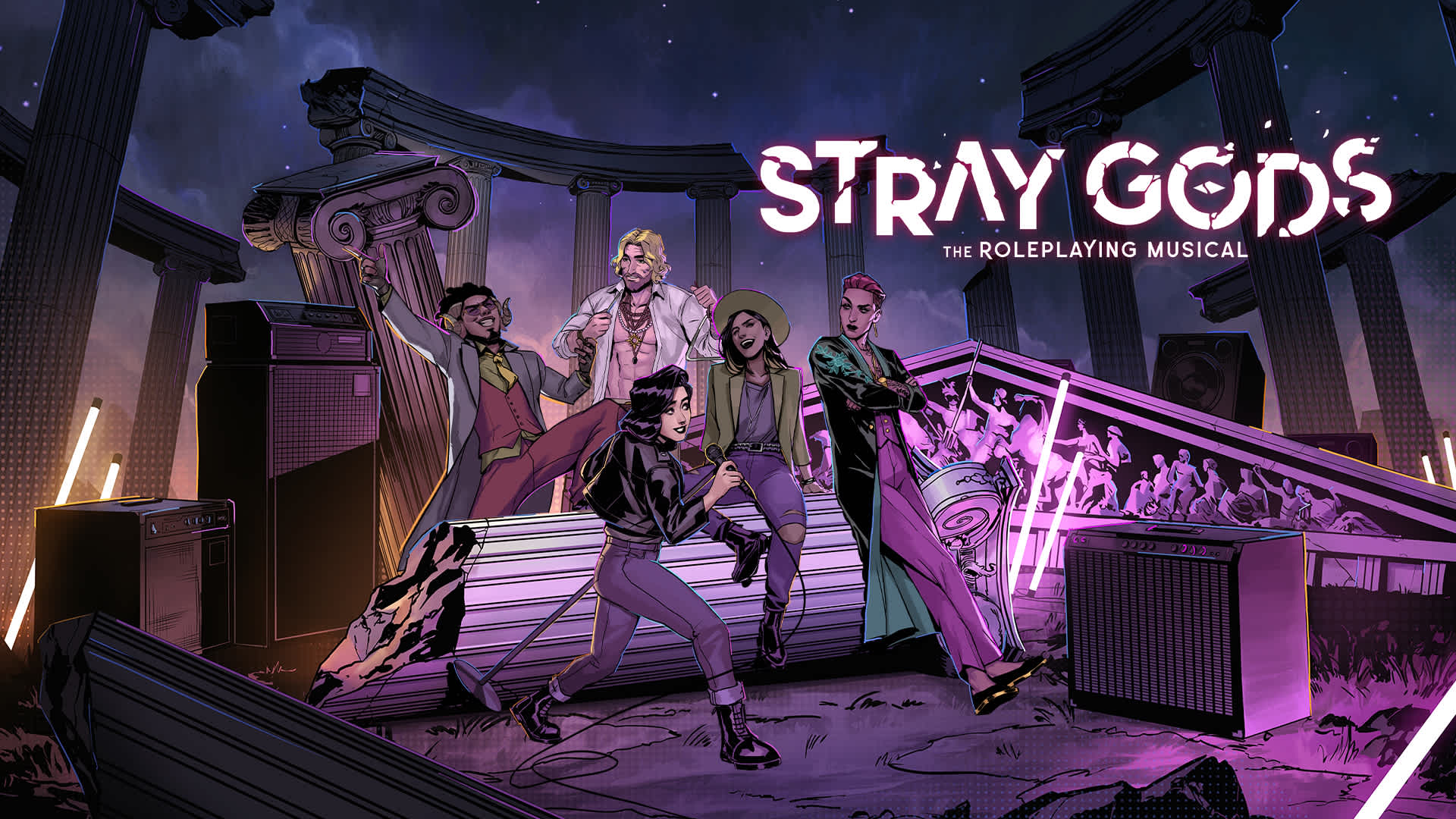 Arte de Stray Gods: The Roleplaying Musical