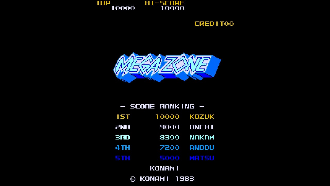 Arcade Archives MEGA ZONE - zrzut ekranu 1