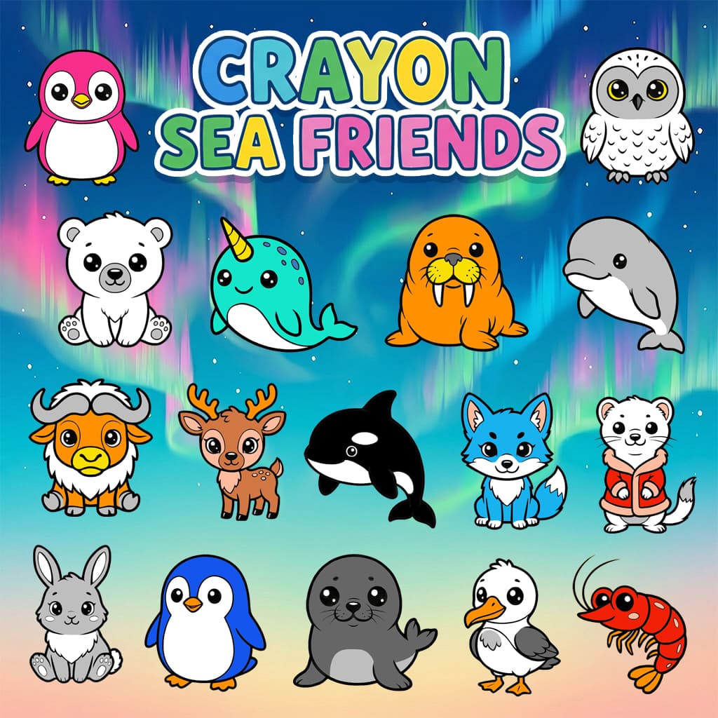 CRAYON SEA FRIENDS
