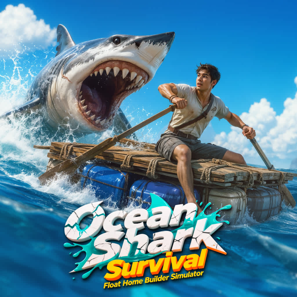 Ocean Shark Survival - Float Home Builder Simulator icon