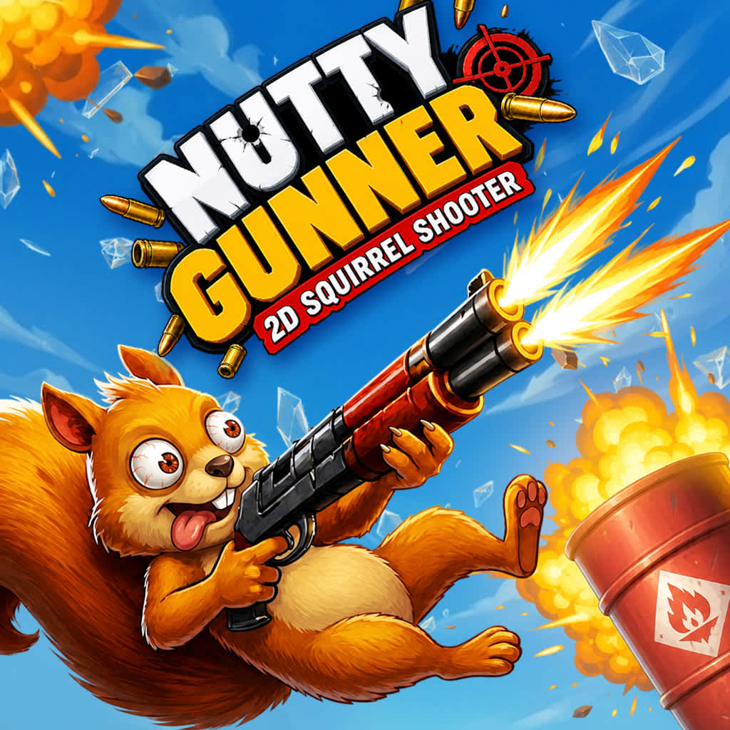 Okładka gry Nutty Gunner: 2D Squirrel Shooter na Nintendo Switch - najlepsza oferta