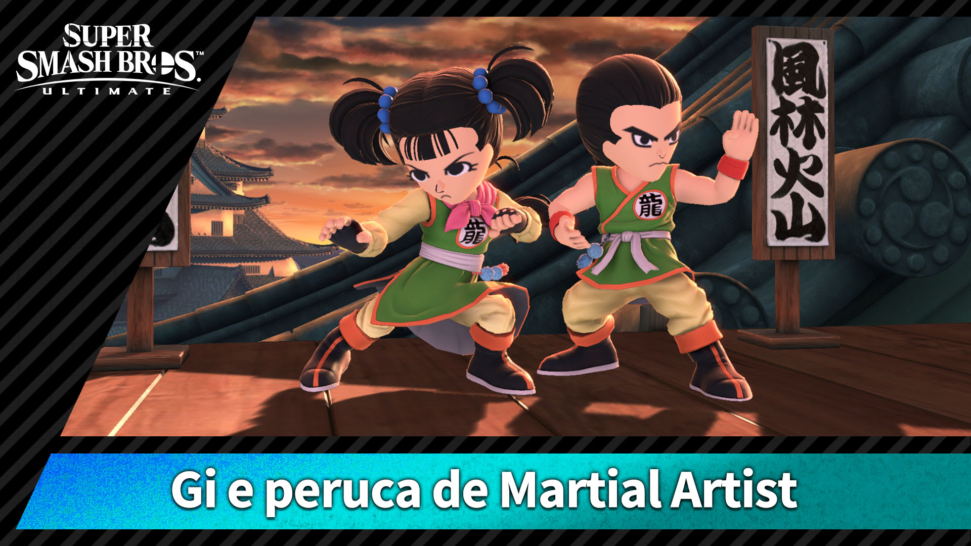 Arte de 【Disfarce】Gi e peruca de Martial Artist