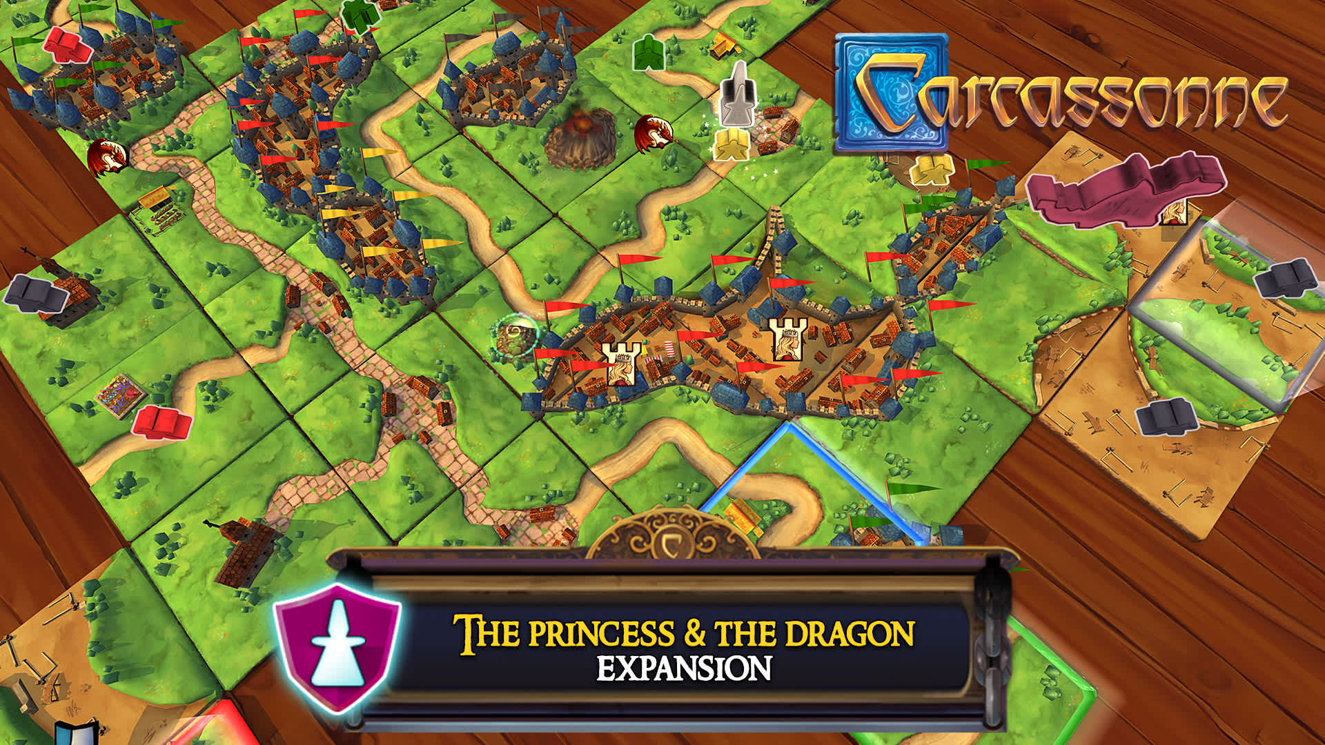 Copertina di Carcassonne - The Princess and The Dragon