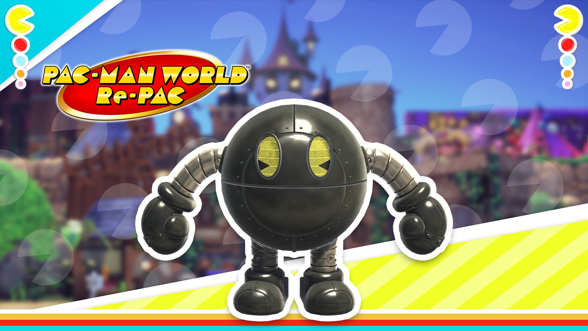 PAC-MAN WORLD Re-PAC Chrome Noir Chogokin skin for Nintendo Switch