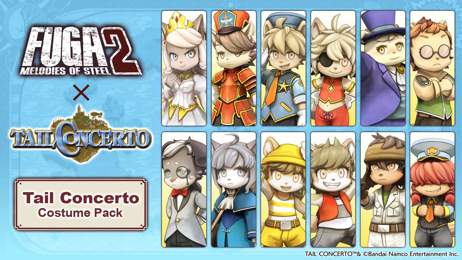 Copertina di Fuga: Melodies of Steel 2 - Tail Concerto Costume Pack