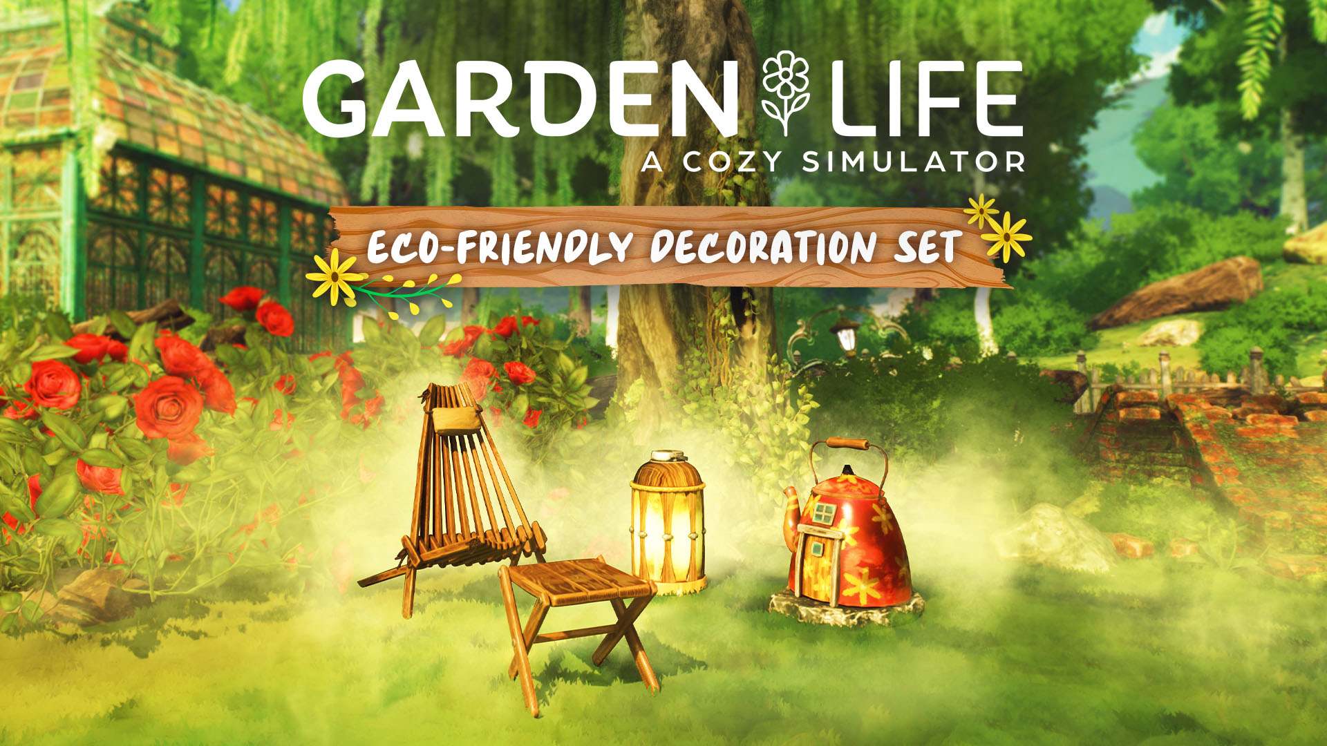 GARDENS LIFE 1, 2, 3 セット Garden Life - Eco-friendly Decoration Set para Nintendo Switch