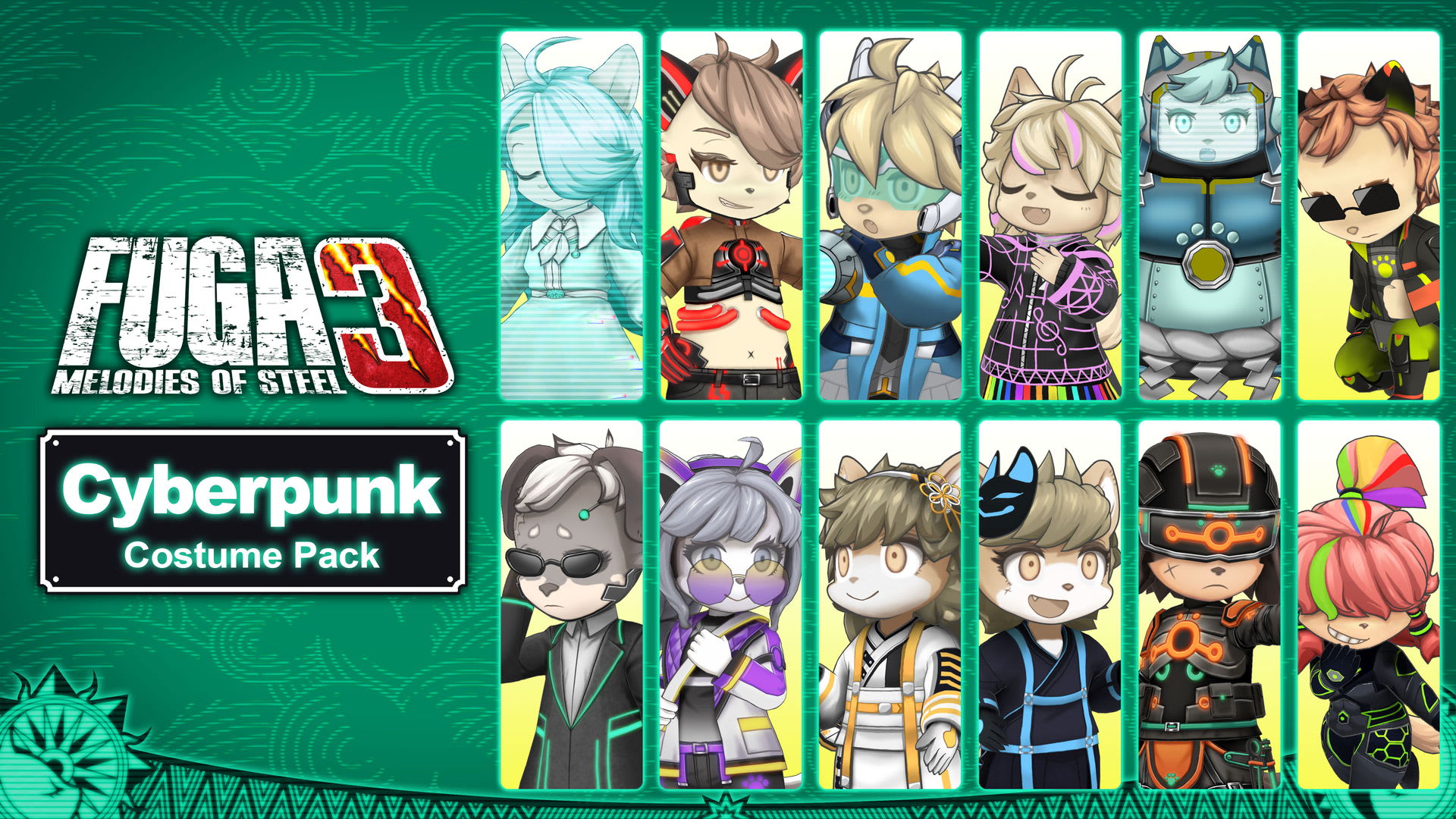 Copertina di Fuga: Melodies of Steel 3 - Cyberpunk Costume Pack