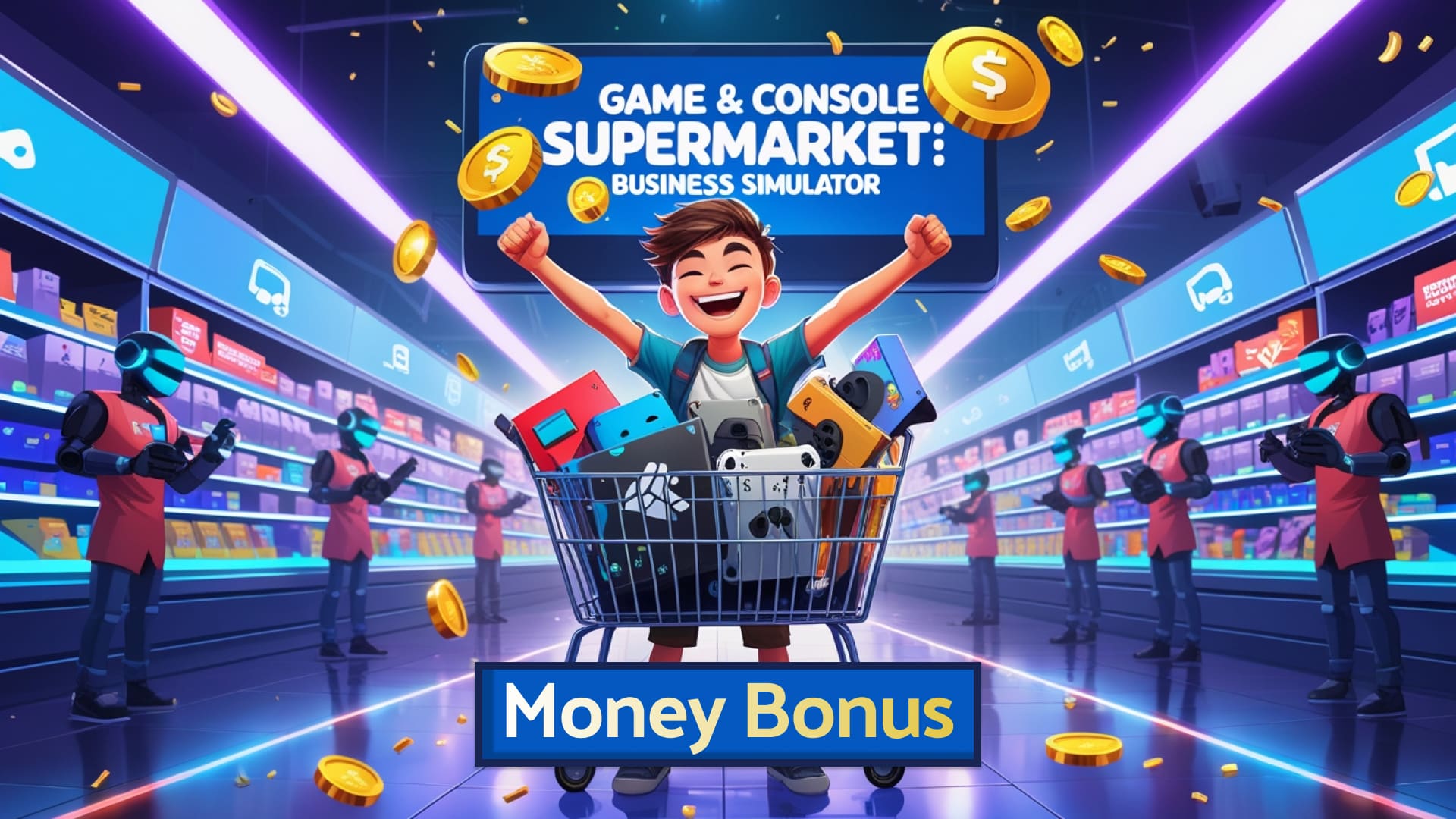 Copertina di Game & Console Supermarket: Business Simulator Money Bonus