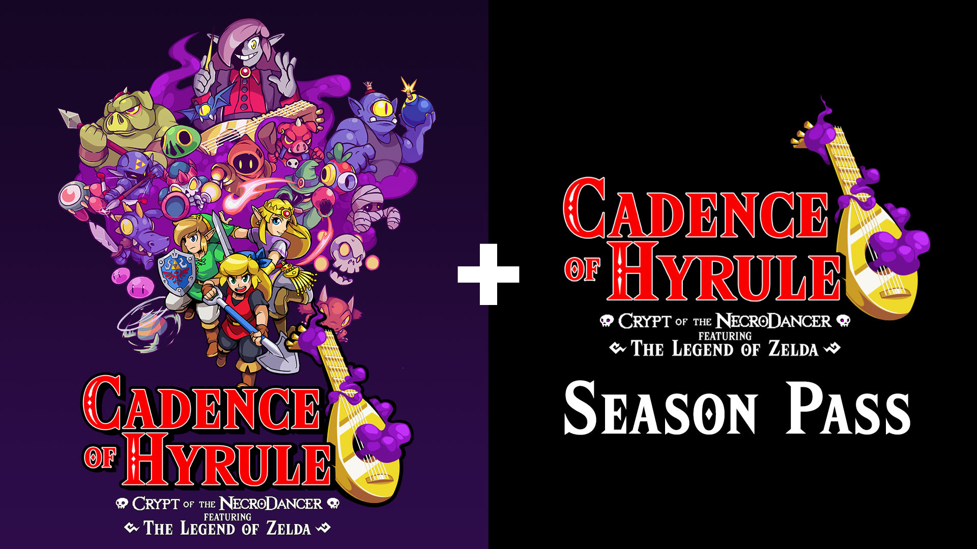 Copertina di Cadence of Hyrule: Crypt of the NecroDancer featuring The Legend of Zelda + Cadence of Hyrule Season Pass