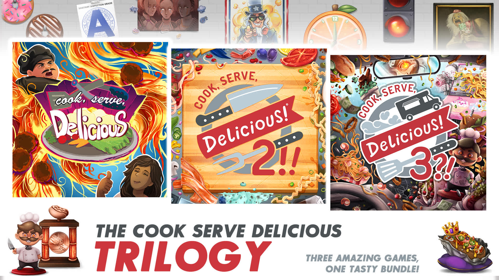 Copertina di Cook, Serve, Delicious, Trilogy!