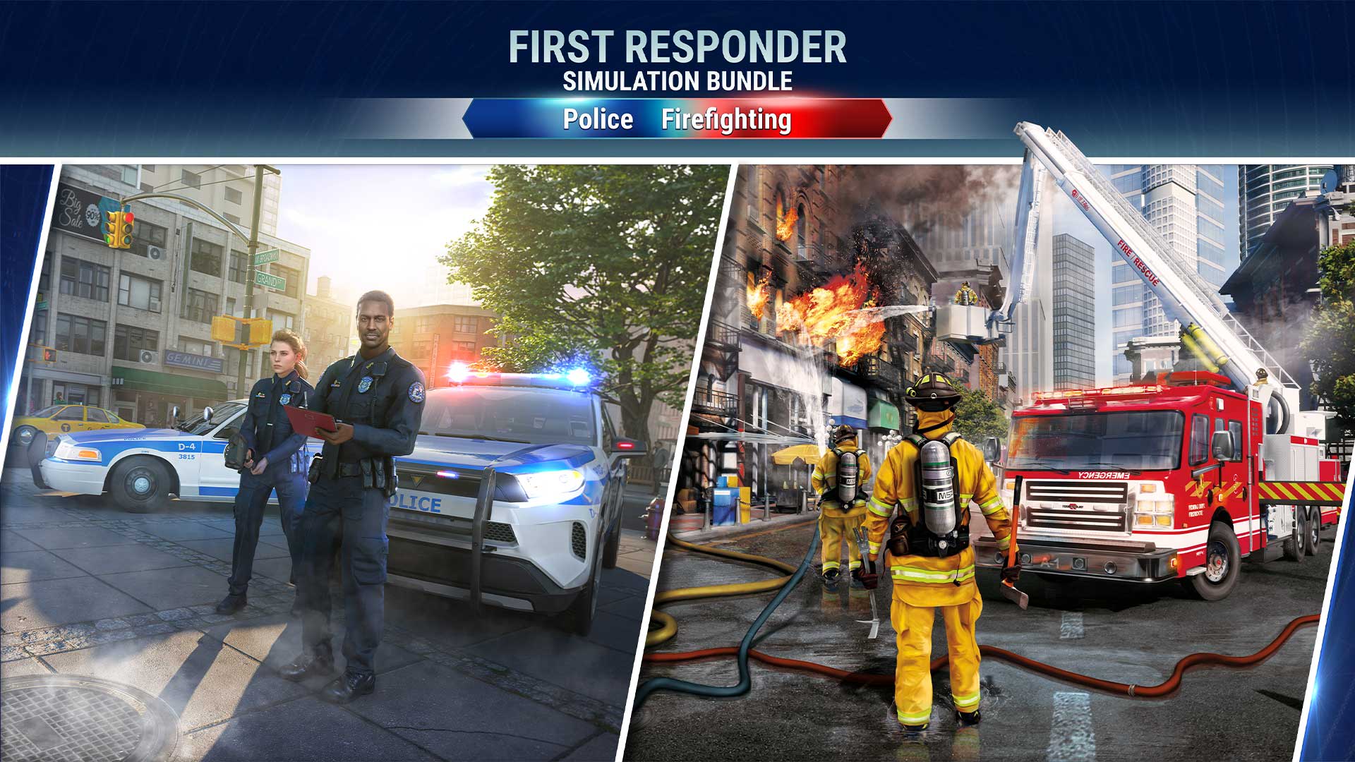 First Responder Simulation Bundle: Police Firefighting for