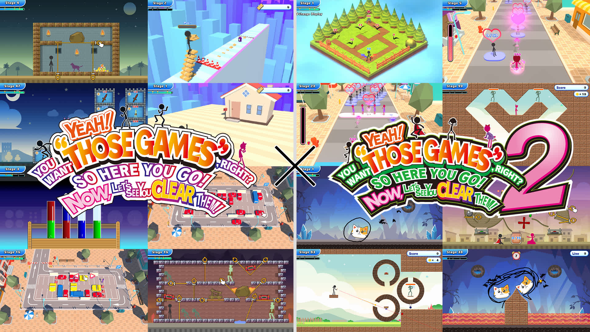 Copertina di YEAH! YOU WANT "THOSE GAMES," RIGHT? SO HERE YOU GO! NOW, LET'S SEE YOU CLEAR THEM! 1+2