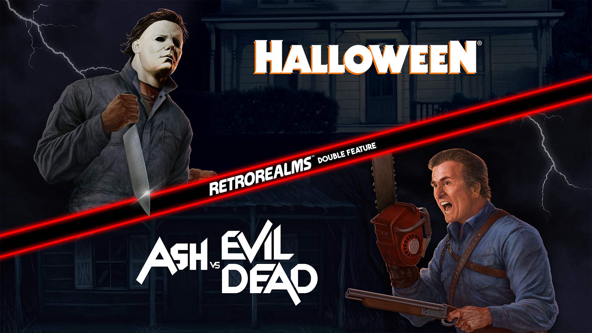 RetroRealms Double Feature: Halloween and Ash vs Evil Dead for