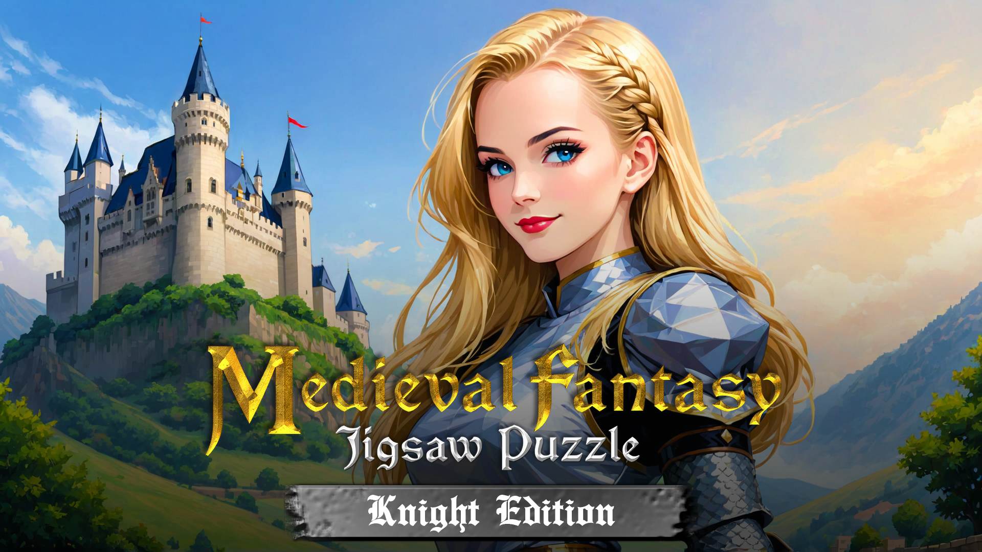 Copertina di Medieval Fantasy: Jigsaw Puzzle Knight Edition