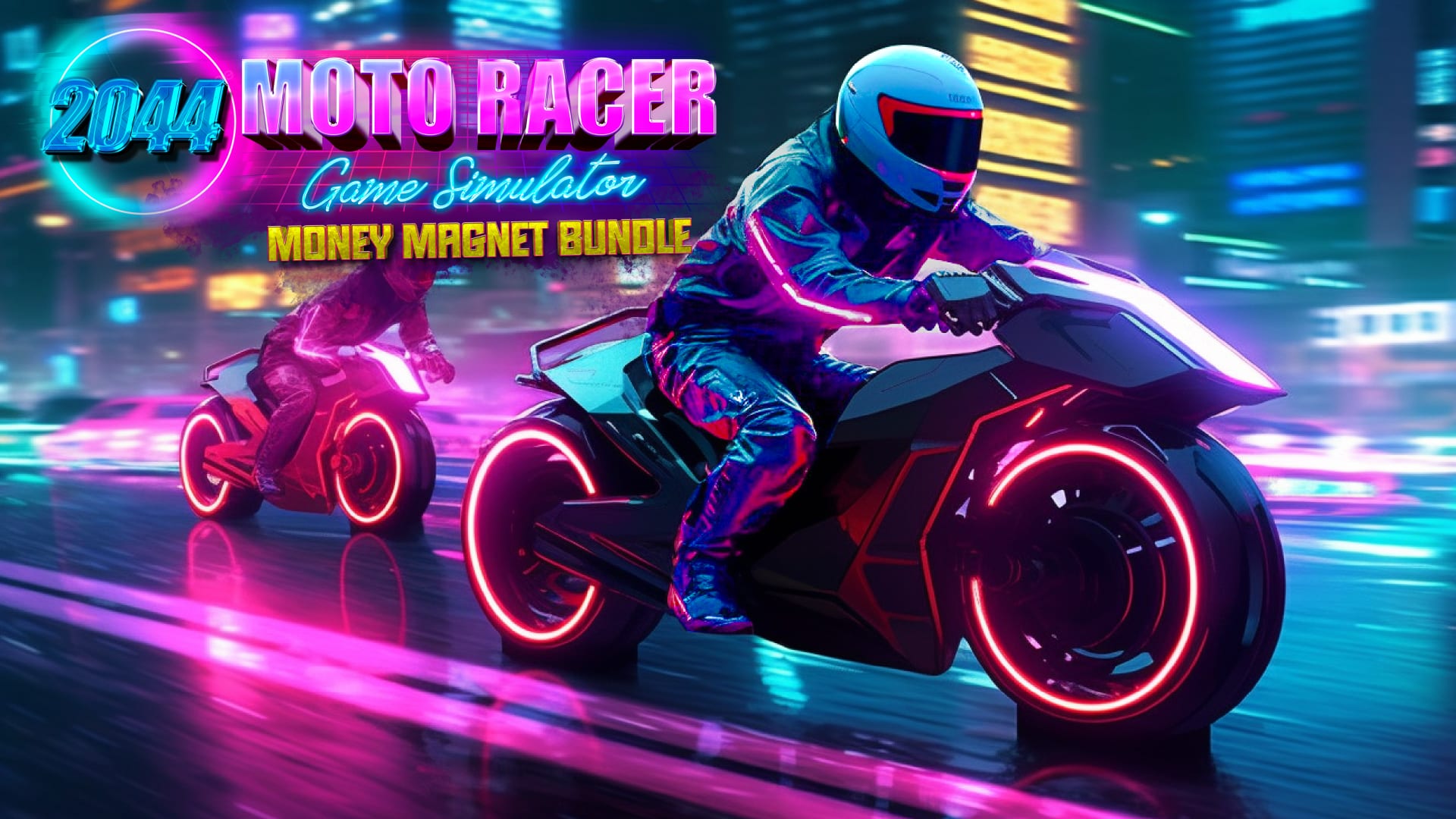 Copertina di Moto Racer 2044 Game Simulator: Money Magnet Bundle