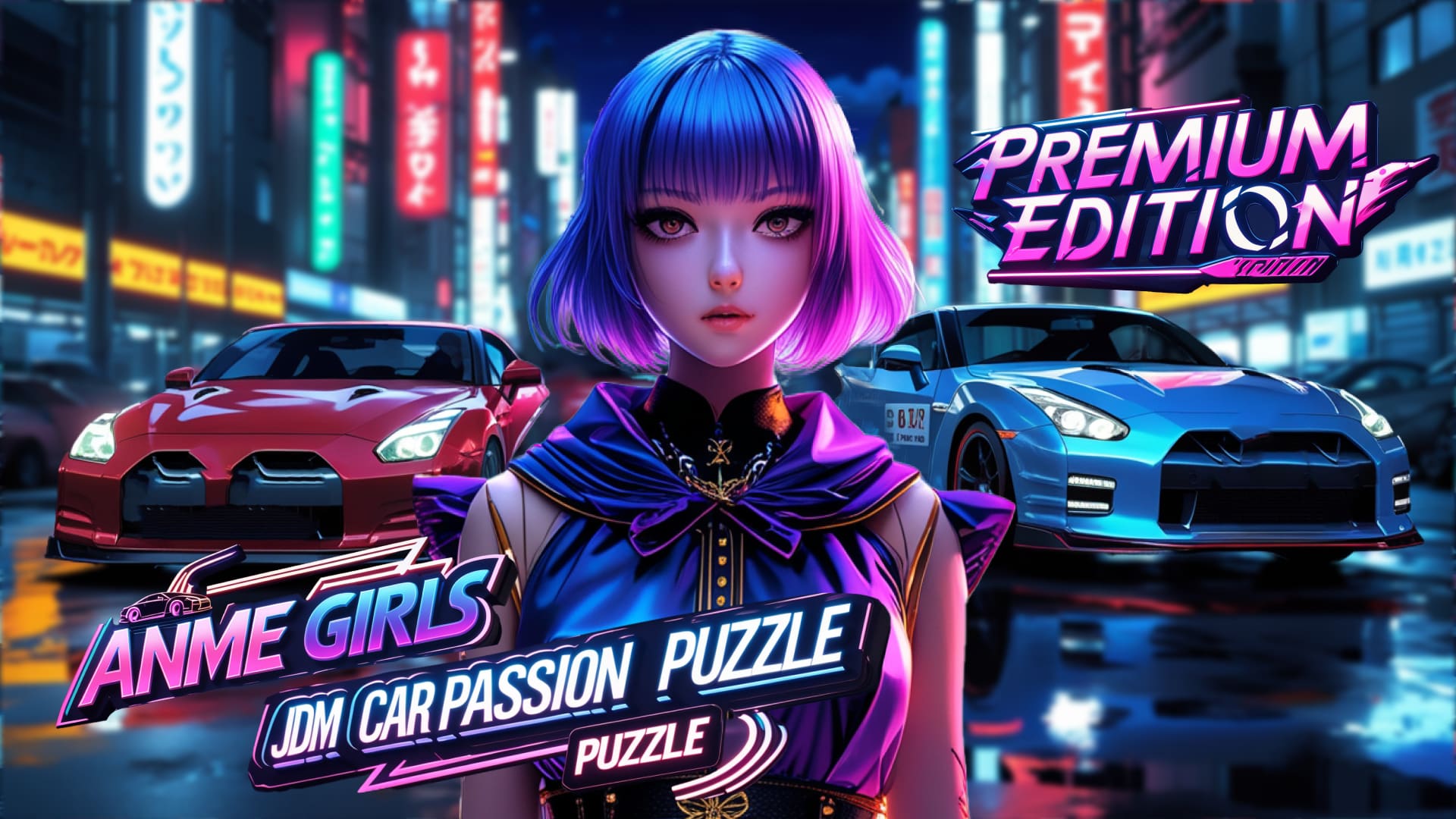 Copertina di Anime Girls: JDM Car Passion Puzzle PREMIUM EDITION