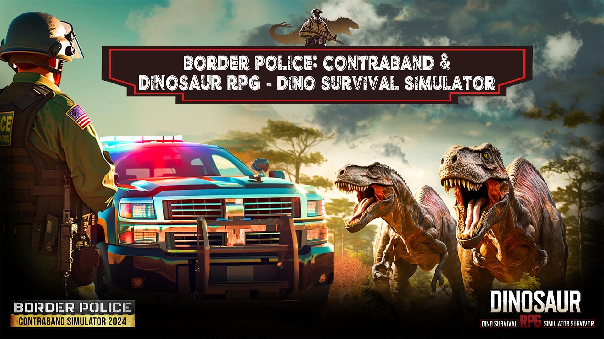 Copertina di Border Police: Contraband & Dinosaur RPG - Dino Survival Simulator