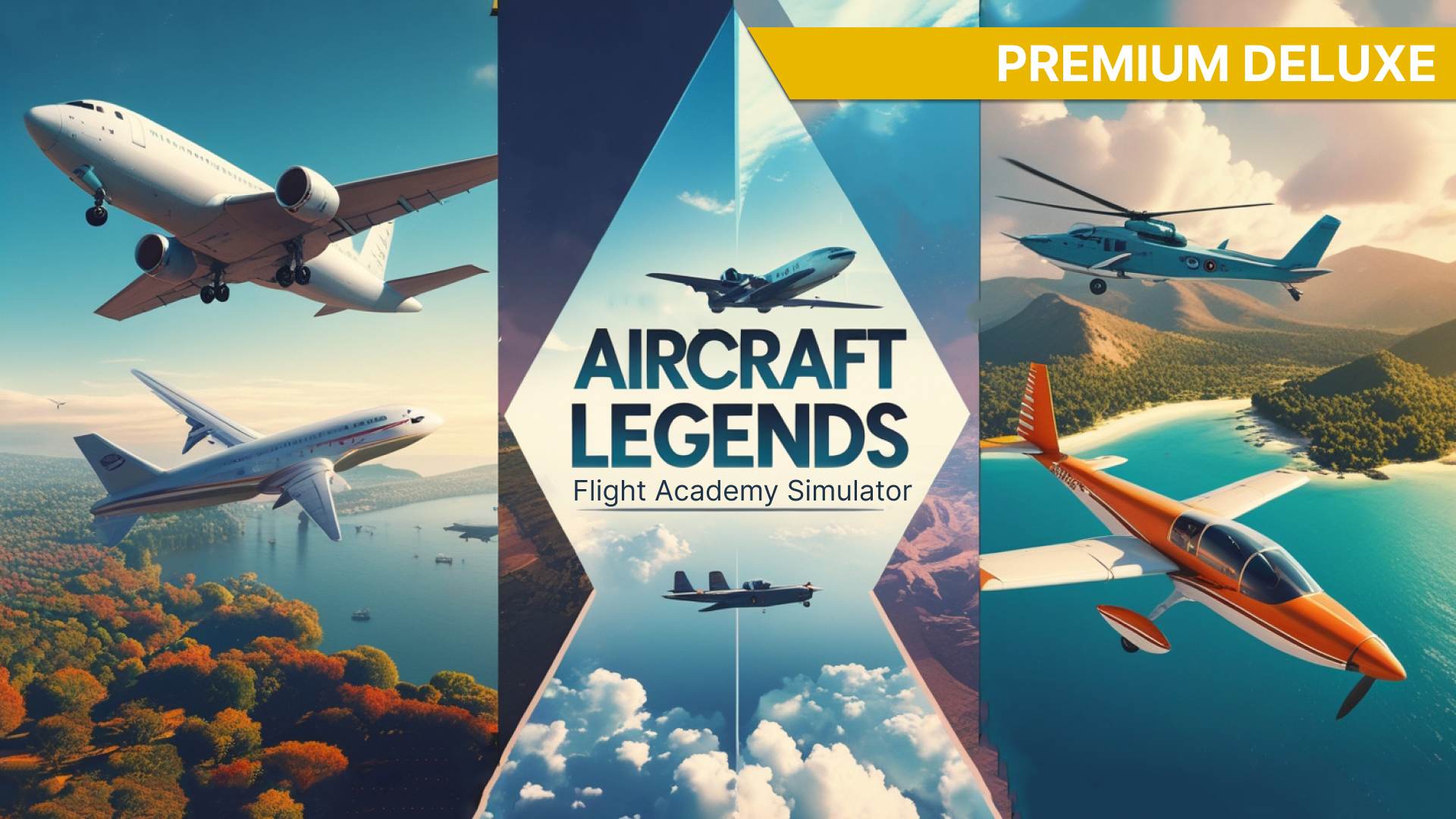 Copertina di Aircraft Legends: Flight Academy Simulator Premium Deluxe