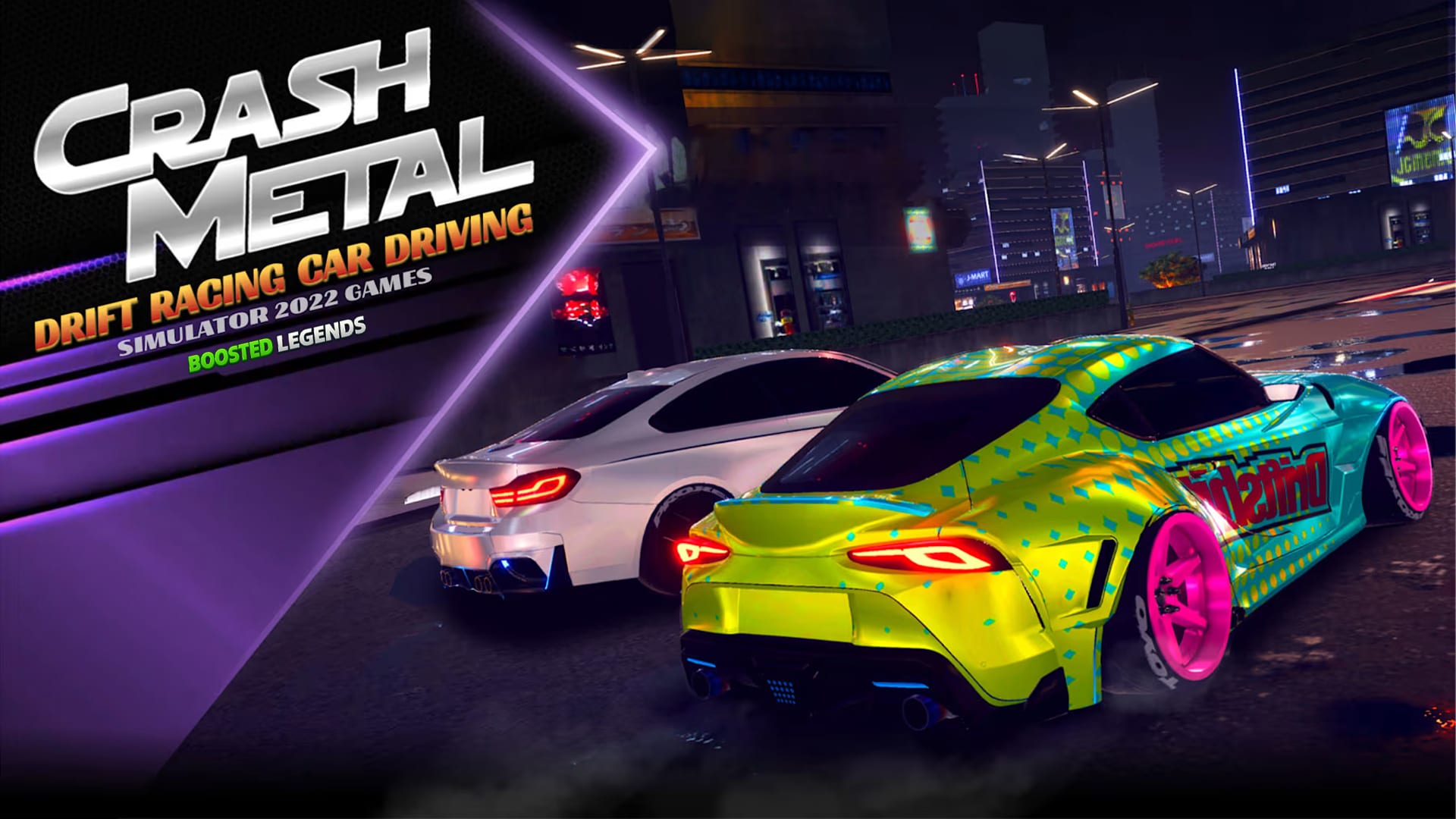 Copertina di CrashMetal - Drift Racing Car Driving Simulator: Boosted Legends