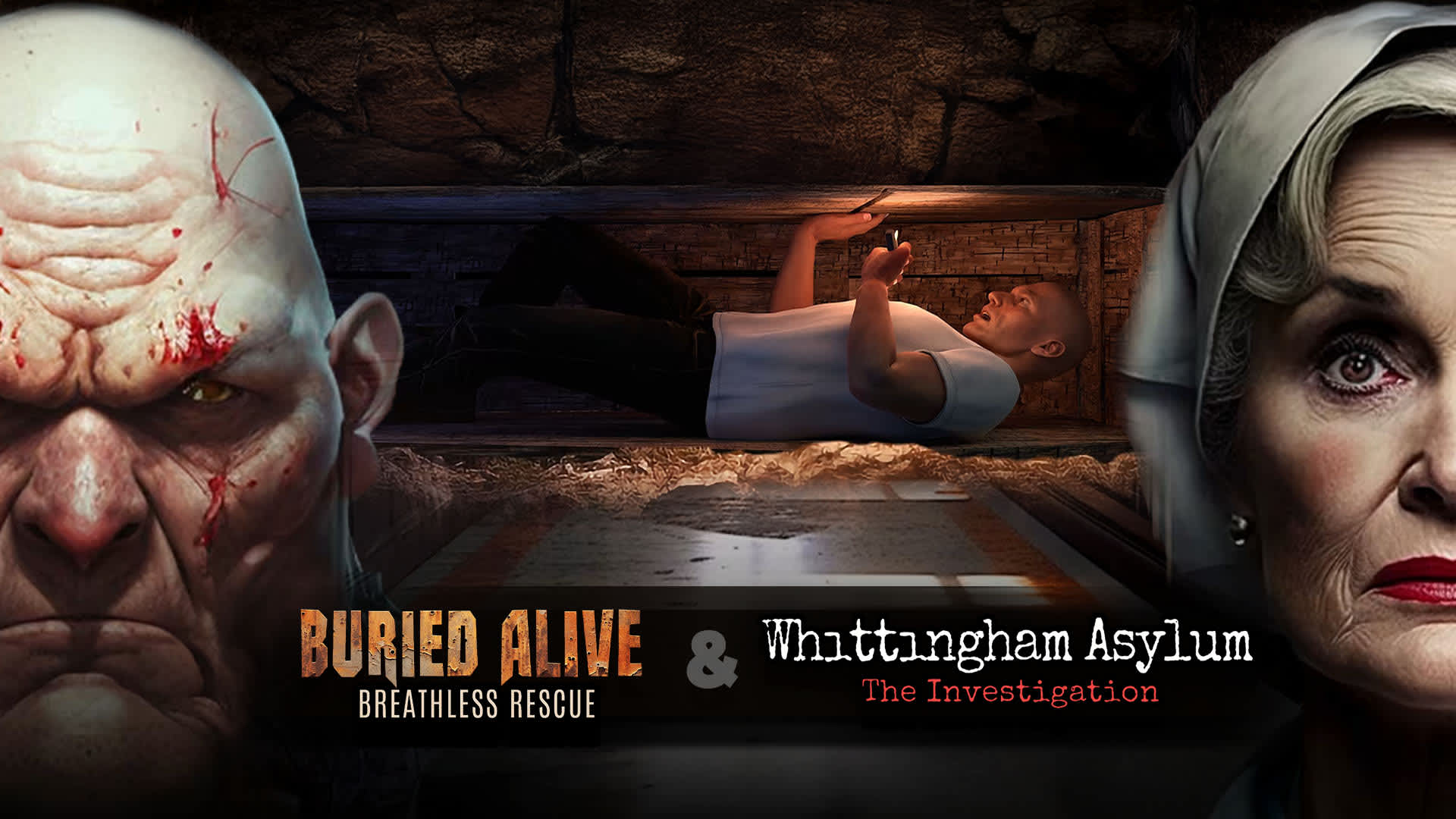 Copertina di Buried Alive: Breathless Rescue & Whittingham Asylum: The Investigation