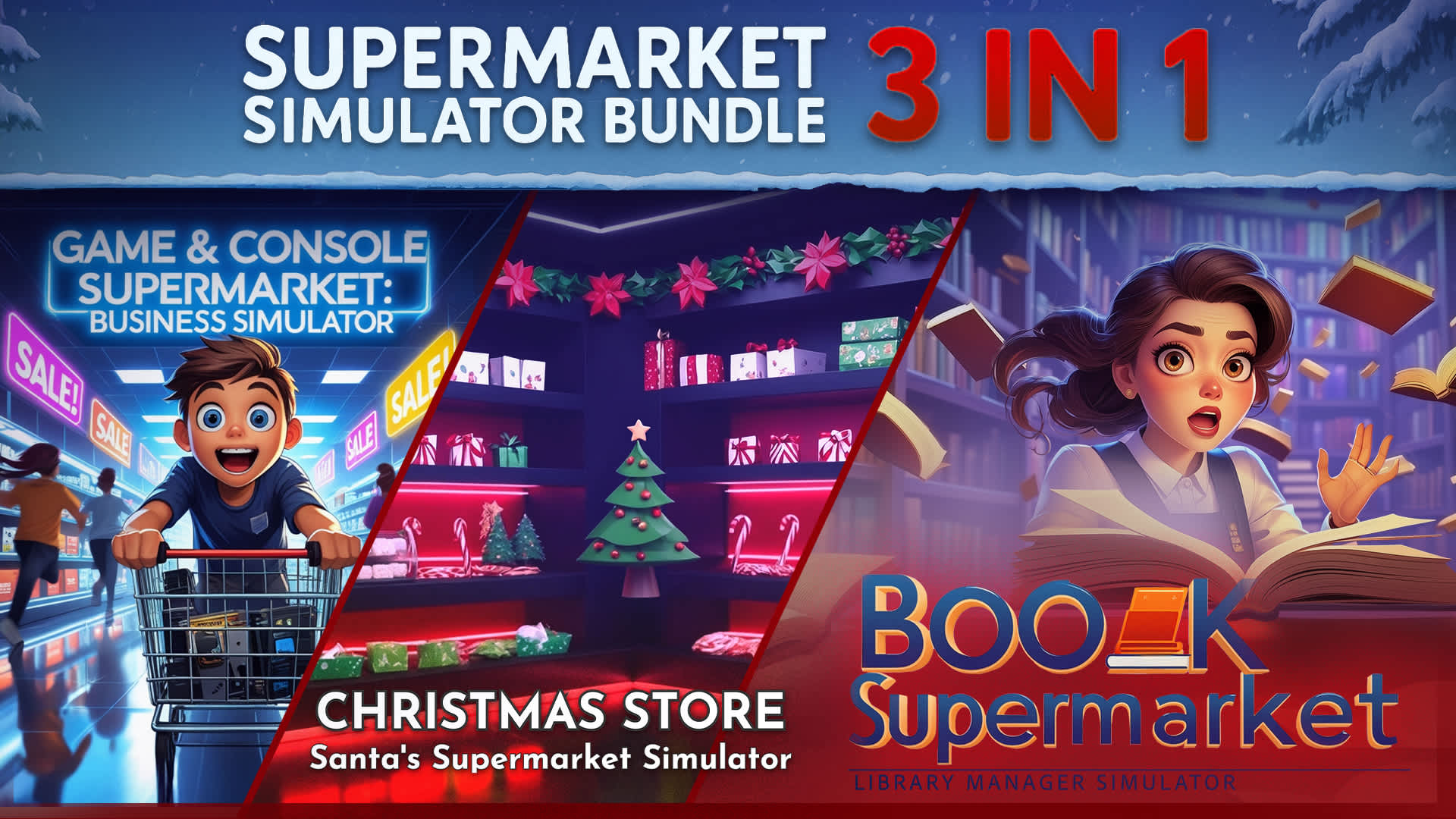 Copertina di Supermarket Simulator Bundle 3 in 1