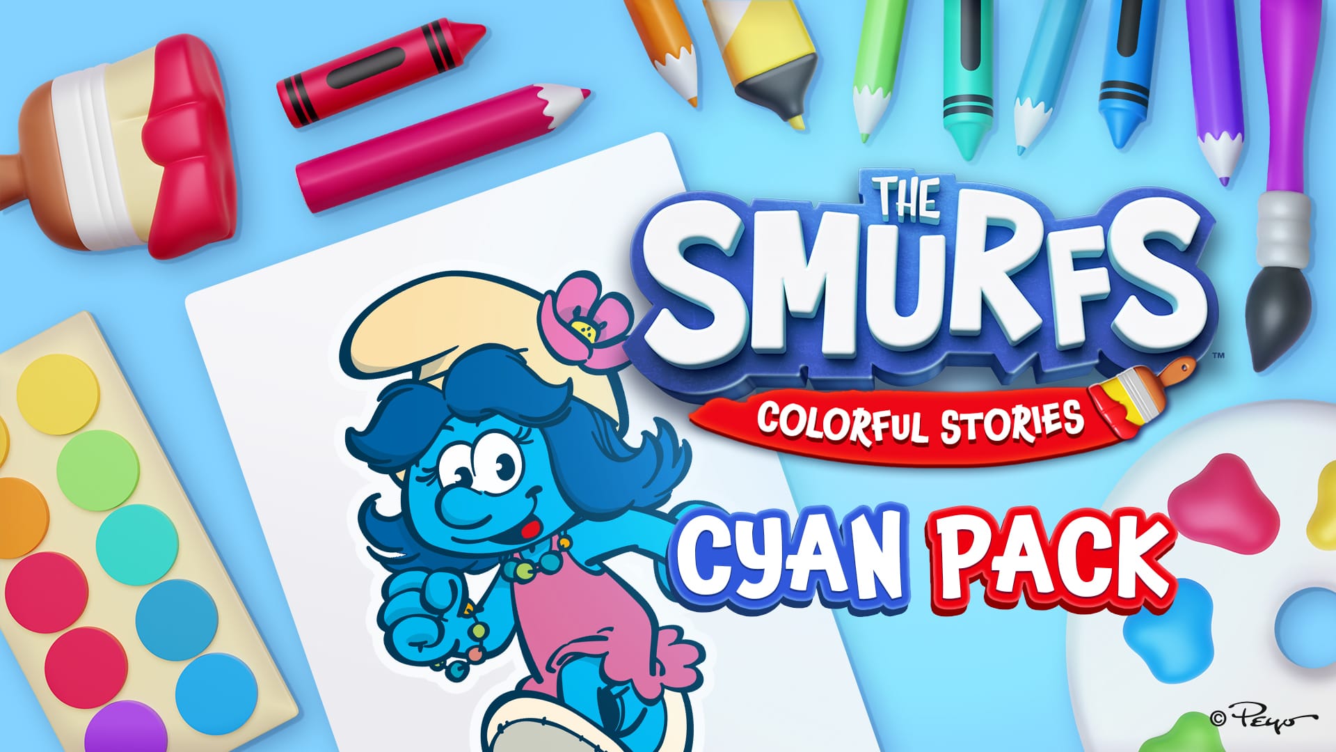 Copertina di The Smurfs: Colorful Stories Cyan Pack
