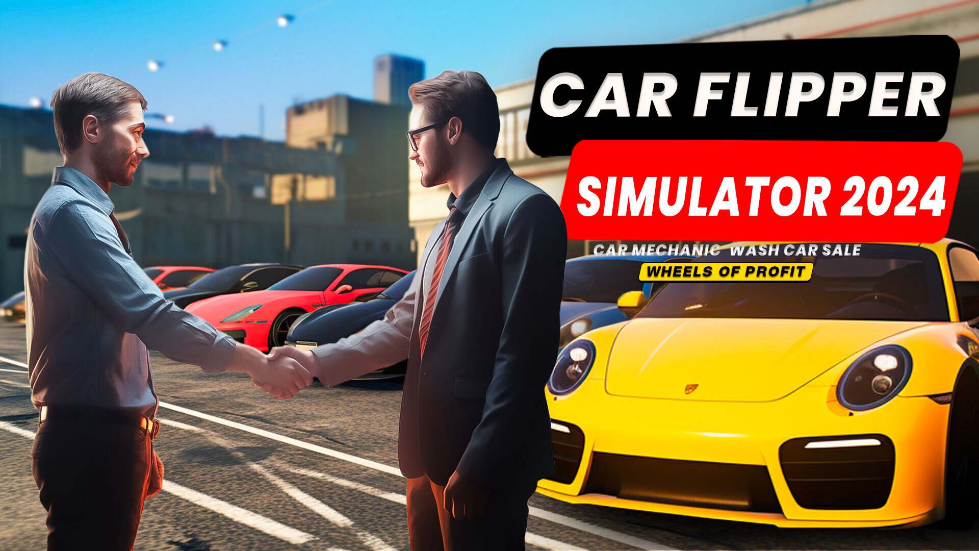 Copertina di Car Flipper Simulator 2024 - Car Mechanic, Wash, Car Sale: Wheels of Profit