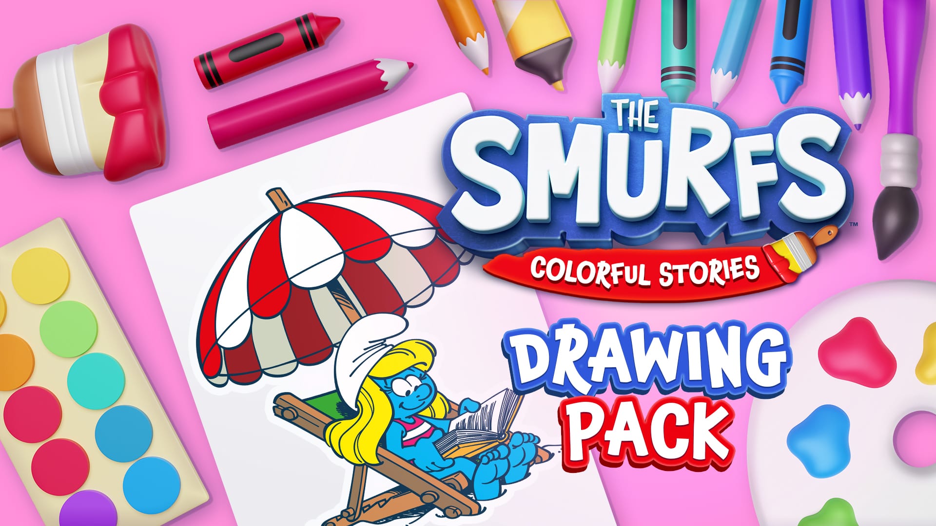 Copertina di The Smurfs: Colorful Stories Drawing Pack