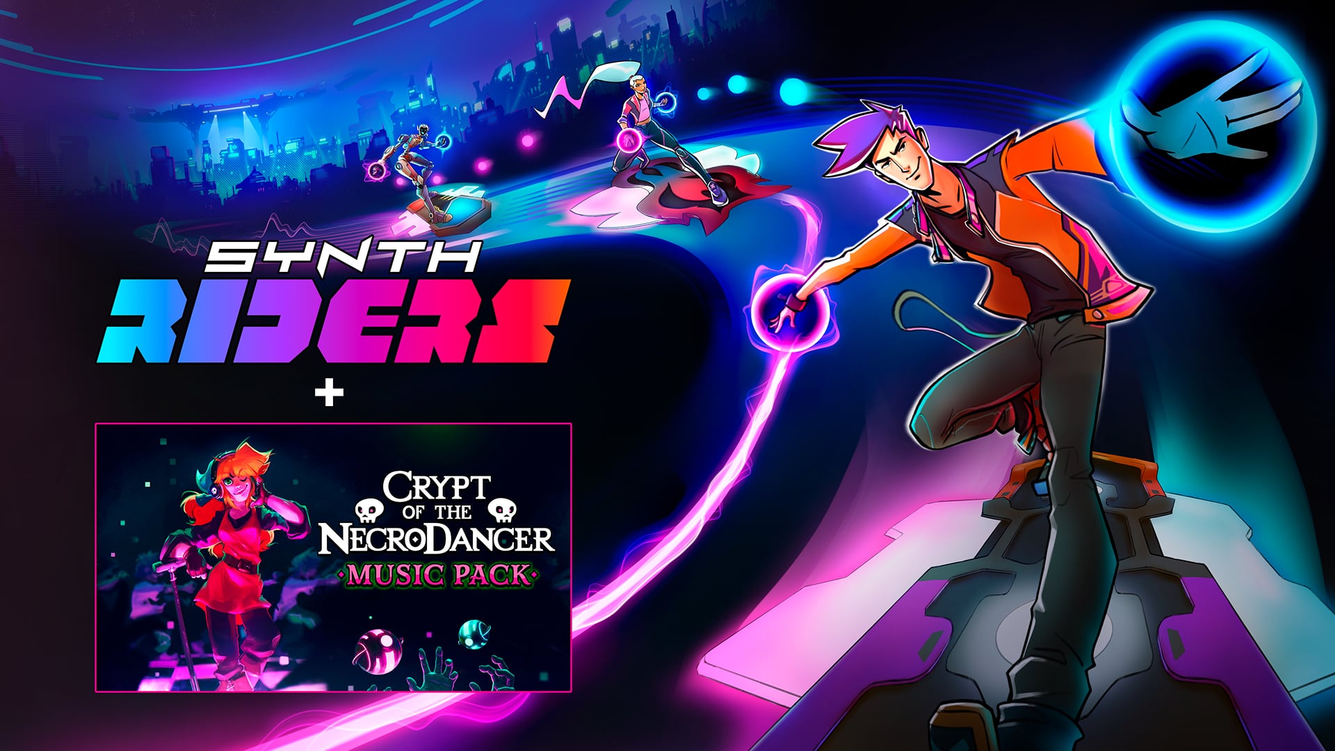 Copertina di Synth Riders + Crypt of the NecroDancer Music Pack