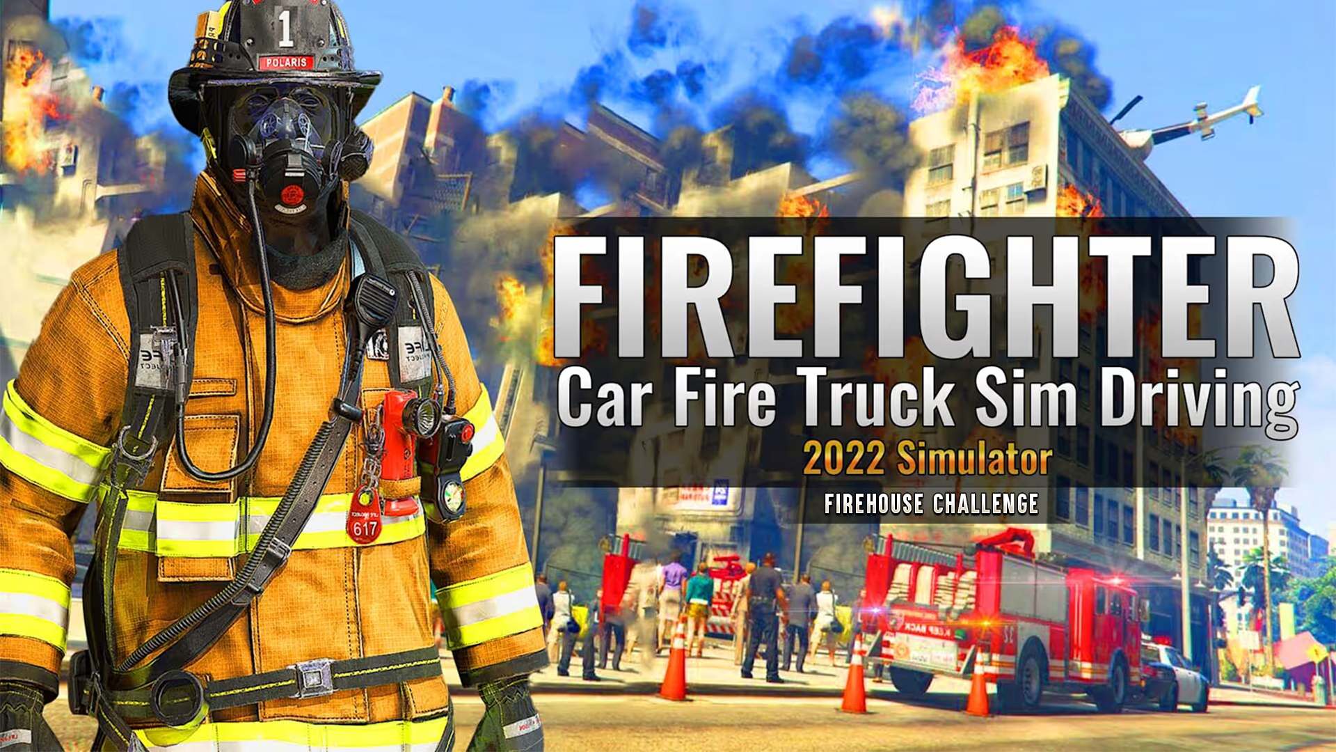 Copertina di Firefighter:Car Fire Truck Sim Driving 2022 Simulator: Firehouse Challenge