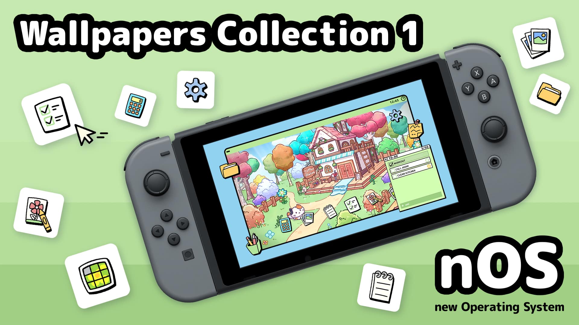 Copertina di nOS new Operating System Wallpapers Collection 1