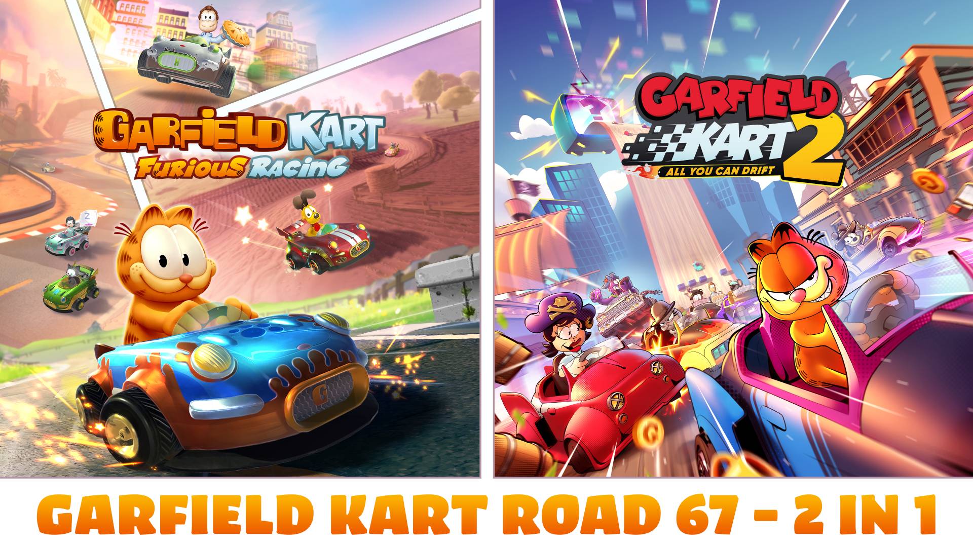 Garfield Kart Road 67 - 2 in 1 for Nintendo Switch - Nintendo