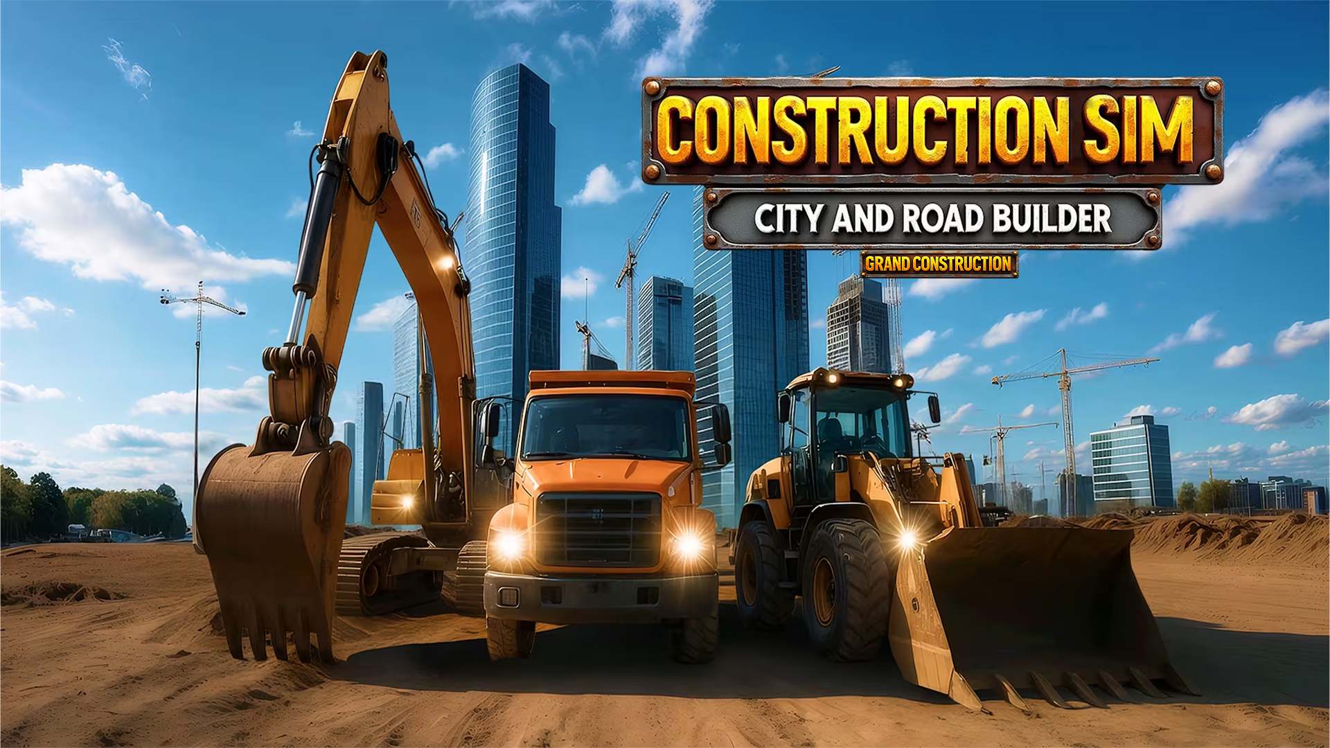 Copertina di Construction Sim: City and Road Builder - Grand Construction