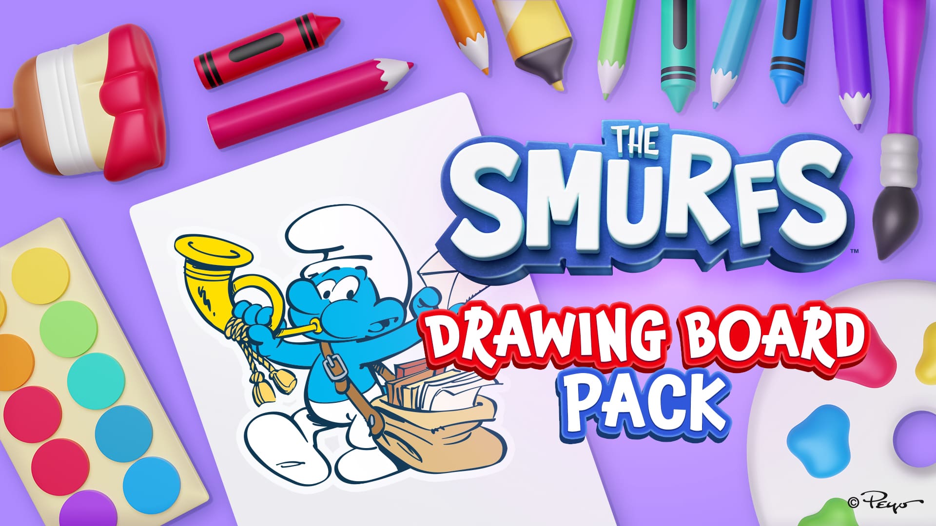 Copertina di The Smurfs Drawing Board Pack
